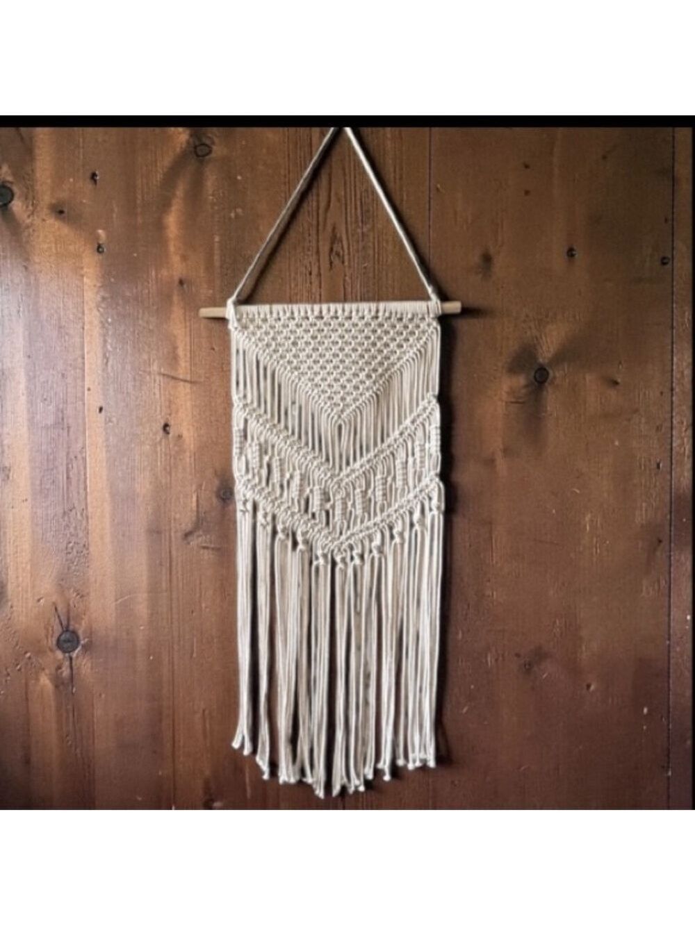 Natural Hand Woven Boho Cotton Macrame Wall Hanging Wall Art